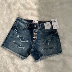 NWT. A&F. 13/14. Girls mid rise midi shorts.